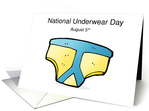 Yellow Blue Briefs Undies National Underwear Day August 5th (1309154)