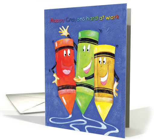 Happy Crayons card (51867)