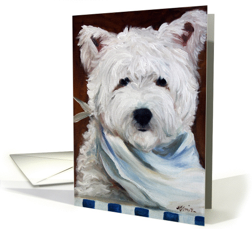 What's for Supper Westie West Highland Terrier card (512763)