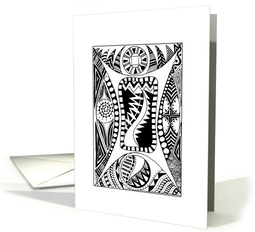 ethnic abstract card (44325)