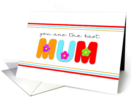 To the best mum on Mother's Day card (51911)