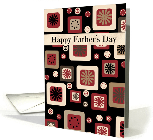 Father's Day card with modern graphic design in earthy shades card