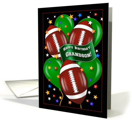 Football Theme Happy Birthday Grandson card (1458550)