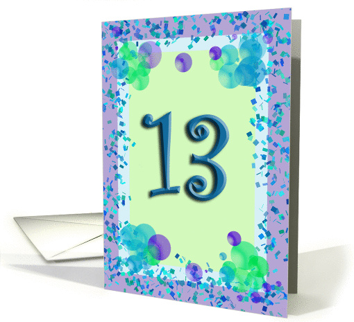 13 Year Old Boy Birthday - Verse Inside card (145021)