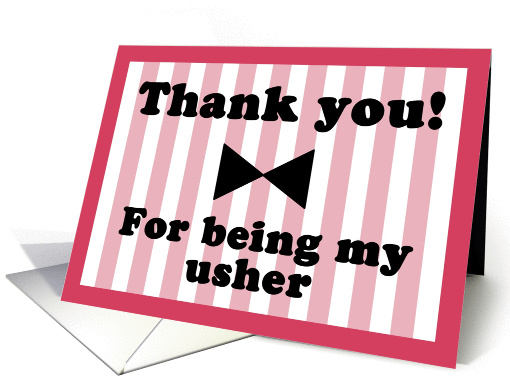 Thank you for being my wedding usher card (83362)