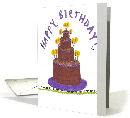 birthday cake card (52314)