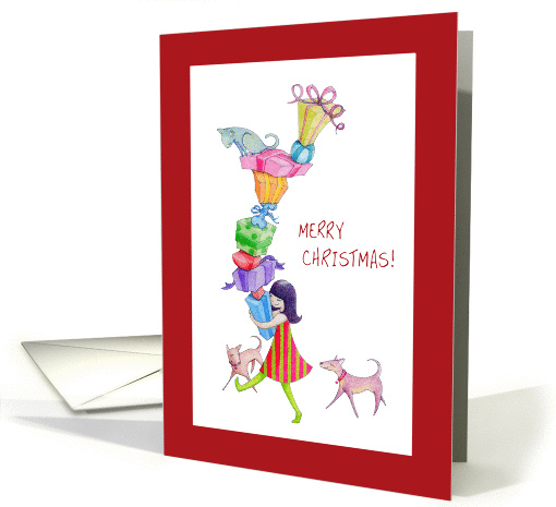 Gifts Girl Christmas card (252113)