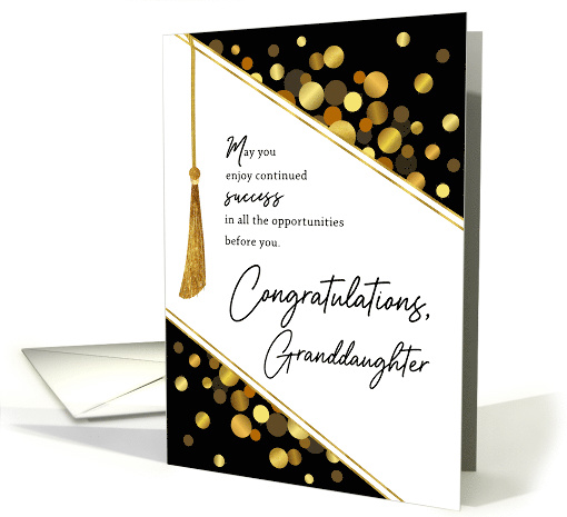 Graduation Congratulations Granddaughter Faux Tassel Gold... (1605660)