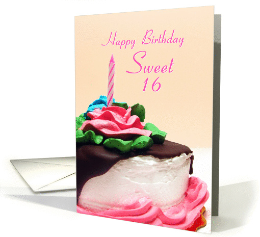 Birthday Cake - Sweet 16 card (177376)
