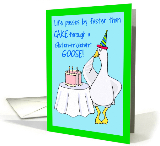 Gluten-intolerant Birthday Goose card (1416612)