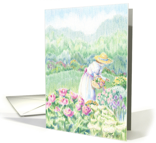 Flower Gatherer - Birthday card (50569)