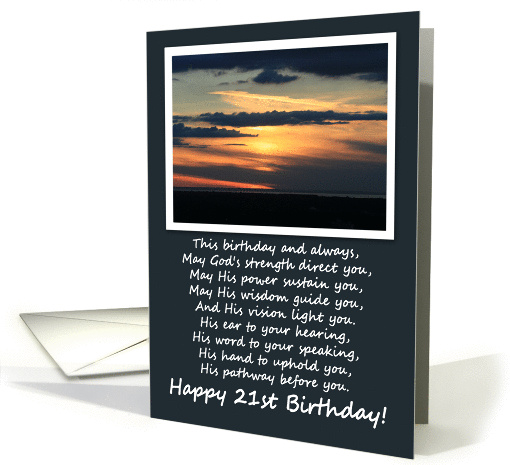 Religious 21st Birthday card (357823)