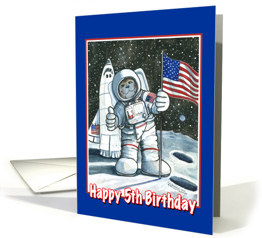Astronaut 5th Birthday card (391613)