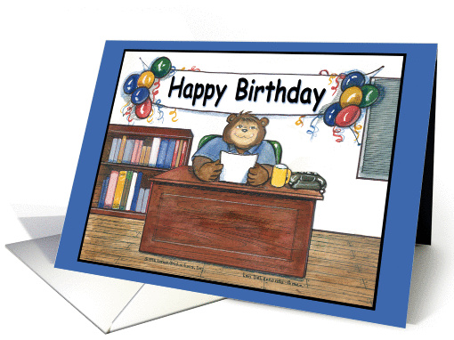 Happy Birthday, office casual male card (55543)