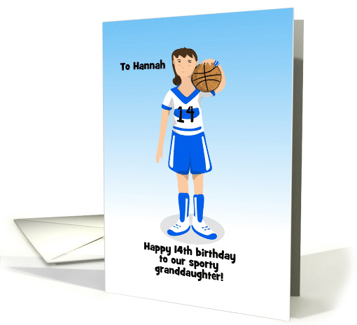 Happy 14th Birthday Sporty Granddaughter card (1442502)