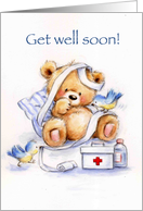 Get Well Teddy Bear - Get Well Soon Card (Free)