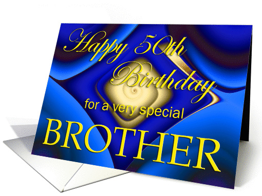Happy 50th Birthday Brother card (226475)