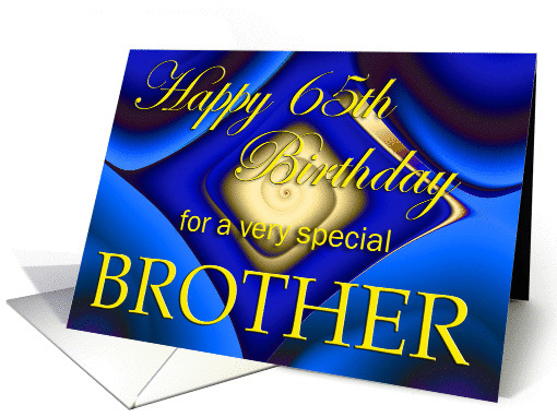 Happy 65th Birthday Brother card (226487)
