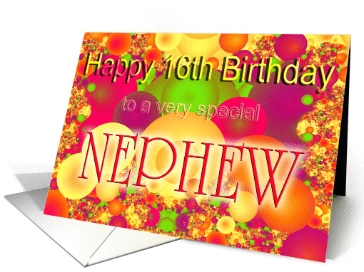 Happy 16th Birthday Nephew card (227139)