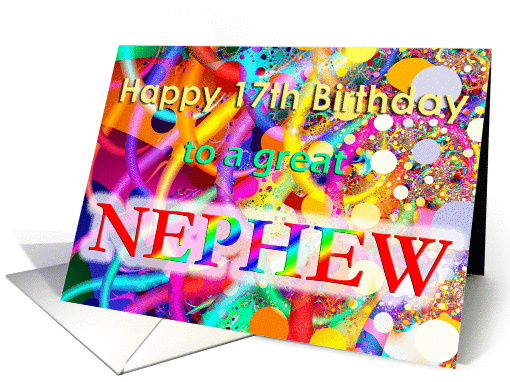 Happy 17th Birthday Nephew card (227757)
