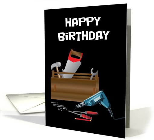 Happy Birthday Toolbox, Handyman card (713423)