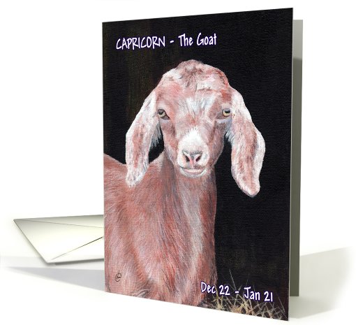 Capricorn Goat Zodiac Dec 22 - Jan 21 card (489824)