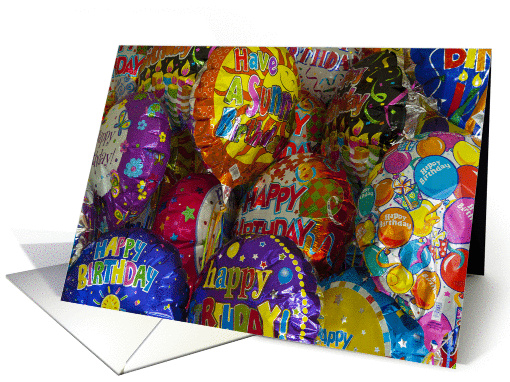 bIRTHDAY lotsa balloons card (786588)