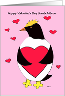 Grandchildren Valentine -- Penguin Love for my Grandchildren card