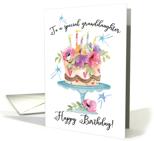 To a Special Granddaughter Happy Birthday with Modern... (1636664)