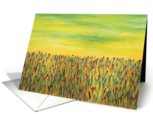 Field of Red Flowers Sister's Birthday card (166125)