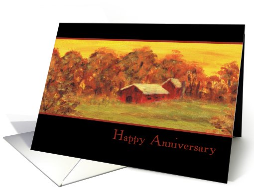 Old Red Barn Anniversary card (99707)