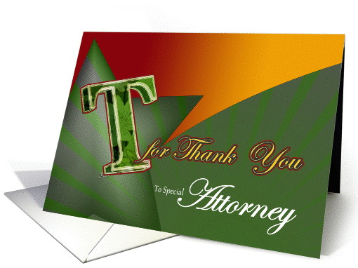 Attorney Thank you card sincere gratitude T for thank-you card