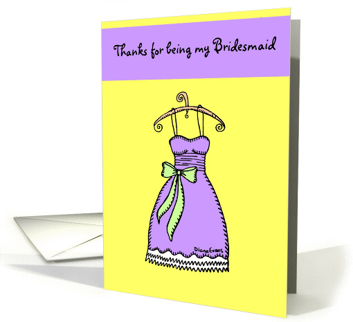 Thanks for being my Bridesmaid card (132822)