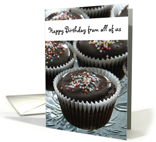 Happy Birthday from all of us - cupcake lover card (208890)