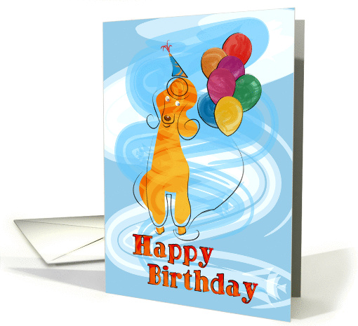 Happy Birthday Poodle card (83102)