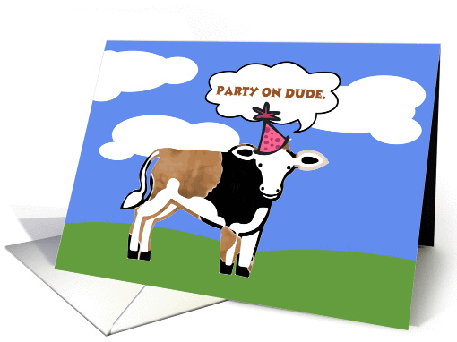 Birthday Cow card (90090)