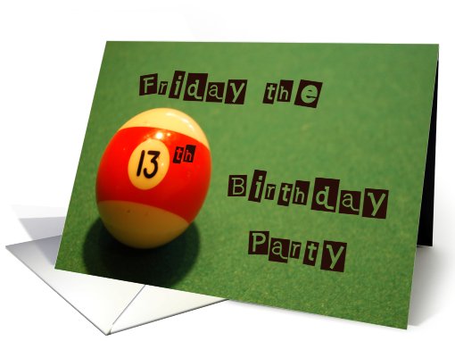 Friday the 13th Birthday Party Invite card (384852)