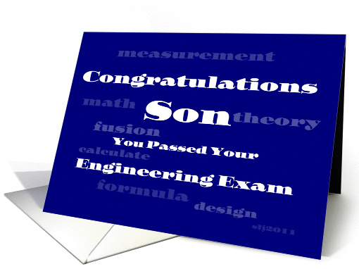 Engineering Exam congrats for Son card (861484)