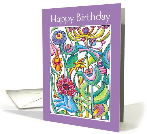 Happy Birthday Garden Bouquet card (943650)