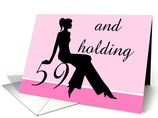 59 And Holding, female silhouette sitting on # 59 card (691337)