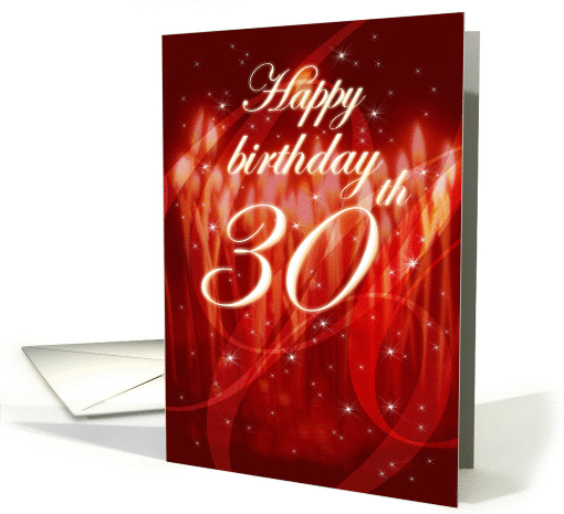 Happy Birthday - 30th card (103732)