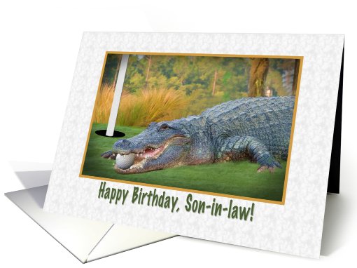 Birthday, Son-in-law, Golfer, Alligator card (802354)