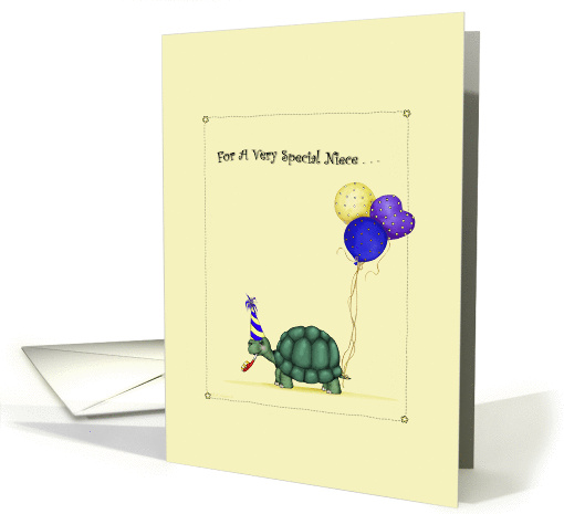 Party Turtle - Special Niece Birthday card (270273)