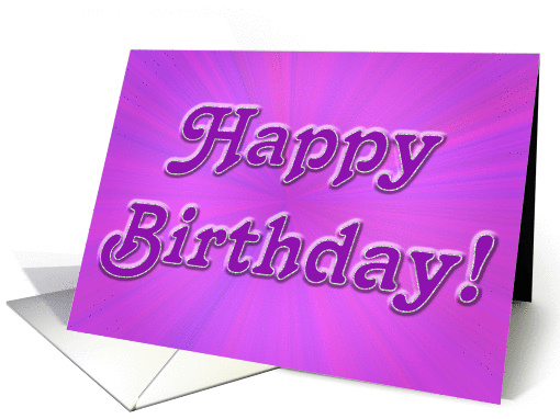 Happy Birthday (purple) card (123969)