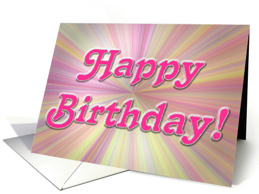 Happy Birthday (pink) card (123971)