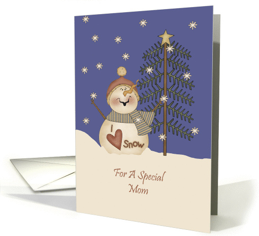 Mom Cute Snowman Christmas card (1159126)