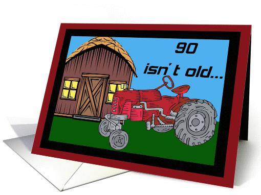 Tractor 90th Birthday card (369880)