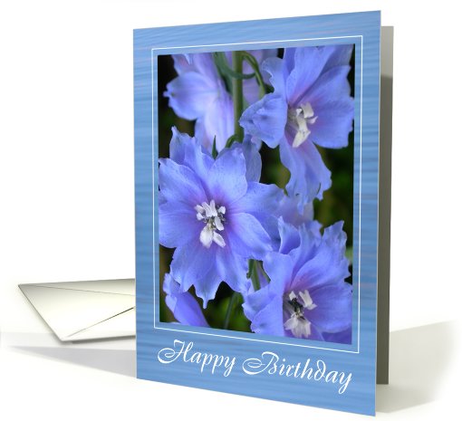 Happy Birthday - delphinium card (157253)