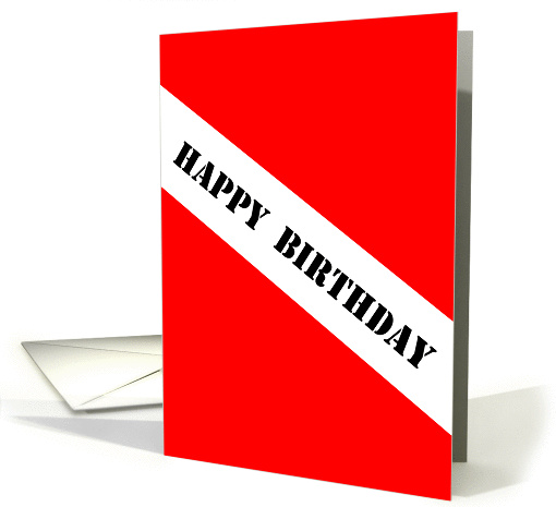 Scuba Dive Flag - Happy Birthday card (256741)