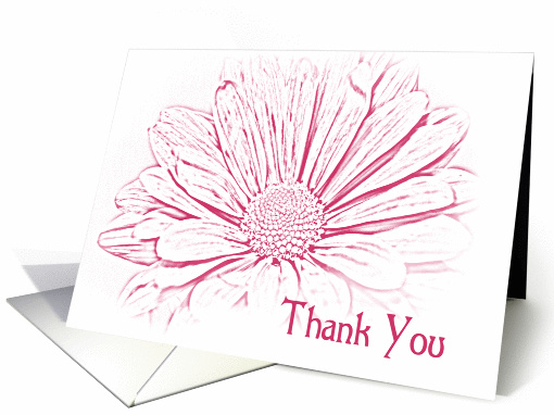 Thank You for Being in Our Wedding - Pink Daisy Flower card (346611)